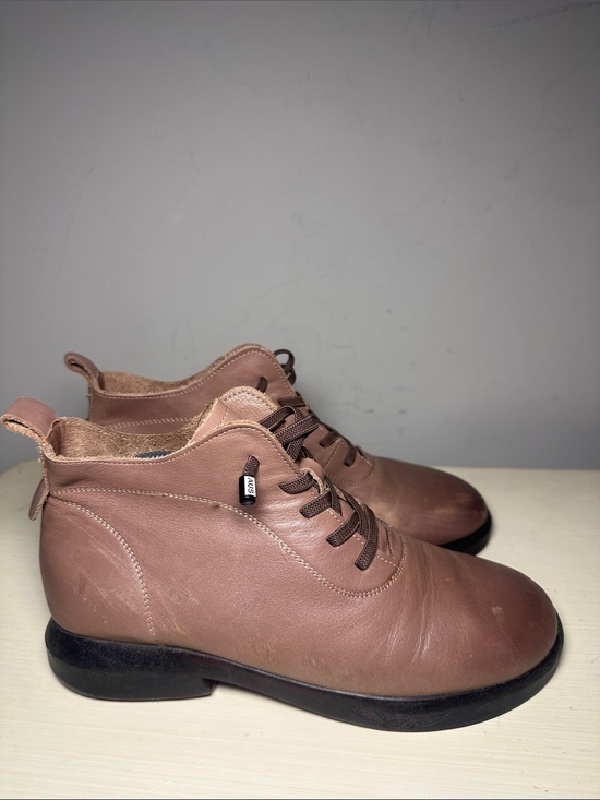 Qin Beale Shoes - Qin beale Casual Lace-Up Ankle Shoes in Dusty Rose